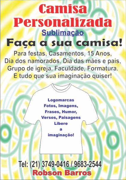 camisa Personalizadas Sublimática